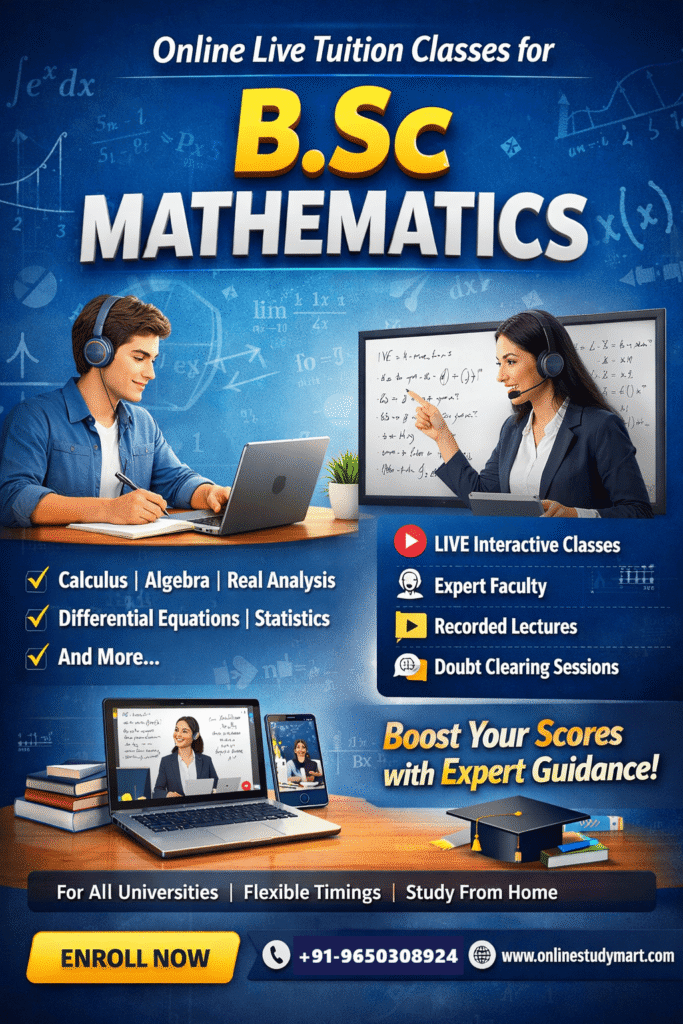 B.Sc Mathematics Tuition for Delhi University | Online Study Mart