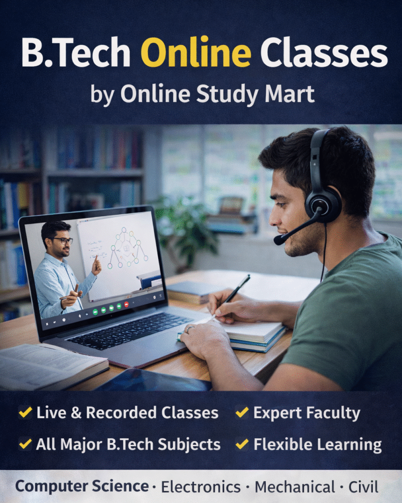 Live Online Classes for BTech Supplementary Exam