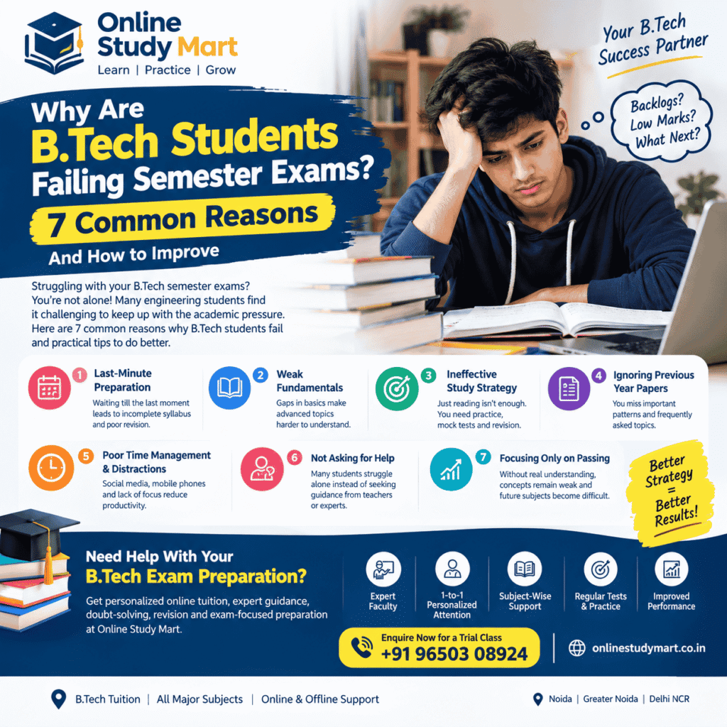 Why Are B.Tech Students Failing Semester Exams? 7 Common Reasons